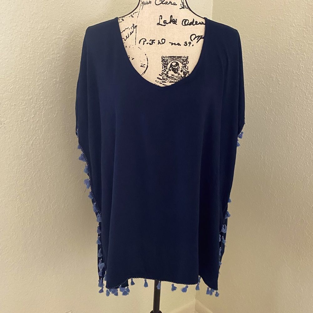 Seafolly Kaftan Tassel Trim Cover Up Dress